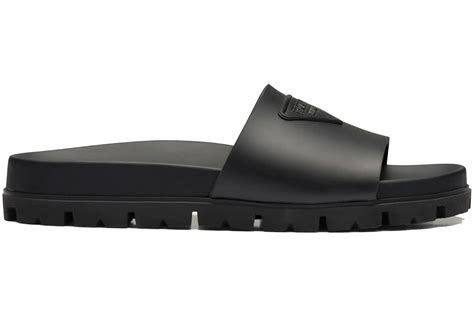 prada rubber slides men|prada men's sneakers black.